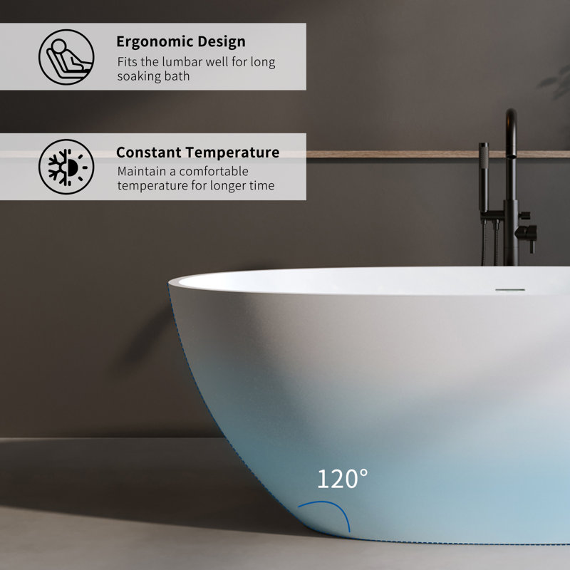 55″Solid Surface Matte Tub