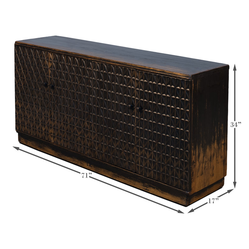 Monahans 71'' W Solid Wood Sideboard