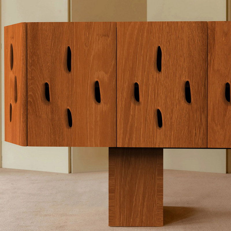 Meuble télé américain, Brun, 74.02"