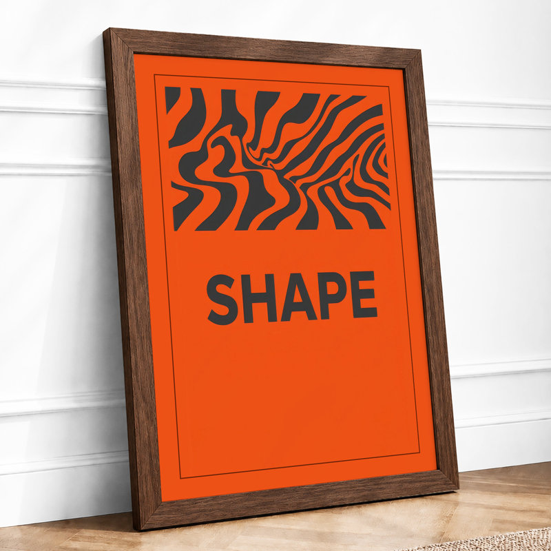 Shape Modern Pattern Geometric - Print, A2 - 59.4 x 42.0 cm, Walnut