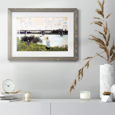 " The Promenade Near The Bridge Of Argenteuil, 1874 " Painting Print