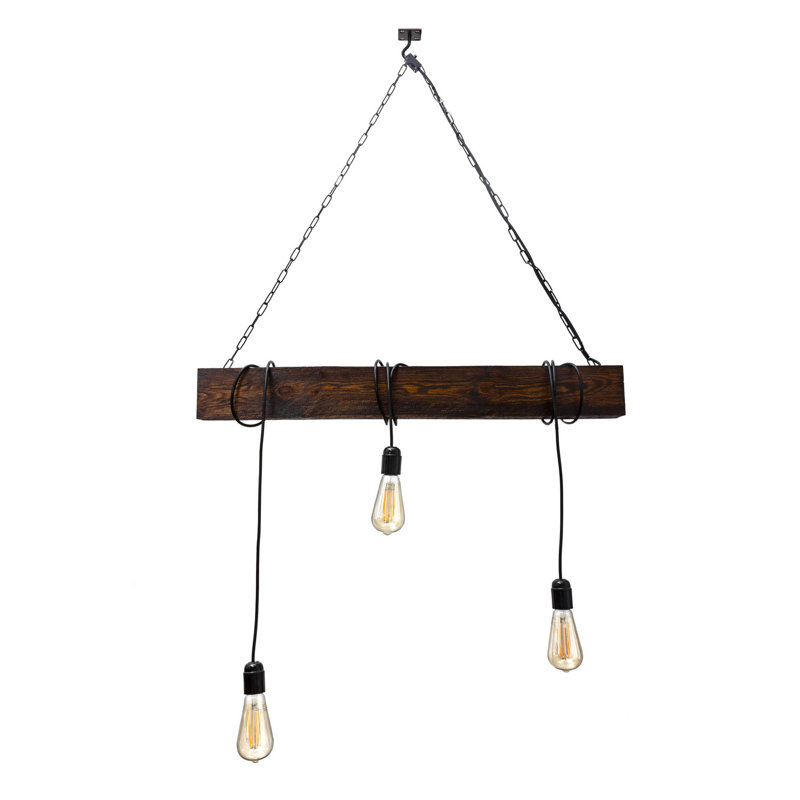 Kerley 3 - Light Kitchen Island Pendant, Rosewood