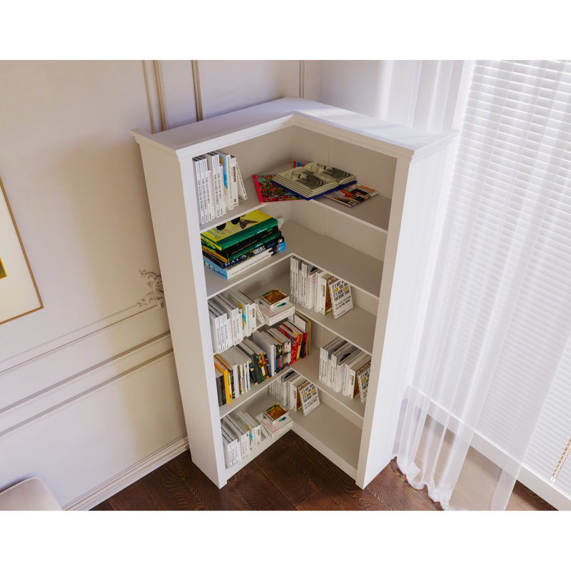 Space-saving Corner Bookshelf Mdf Modern Style For Home & Office