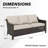 Premium Outdoor Patio Rattan Three-person Sofa-589614008