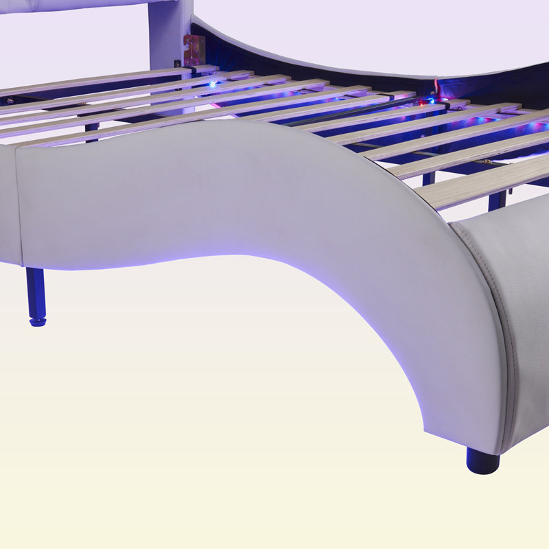 Grand lit plateforme Donjuan, Blanc, Grand
