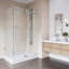 Winslow 48" W x 36" D x 80" H Sliding Frameless Shower Enclosure with 3/8  Clear Glass&Base-50877756-50877758