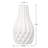 Facetta 11" Matte Texture White Ceramic Vase-1585059317-1585059315