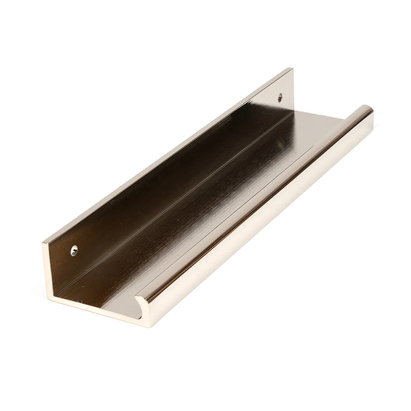 Polished Brass 50Mm Plain Edge Pull, Polished Nickel, 17 cm