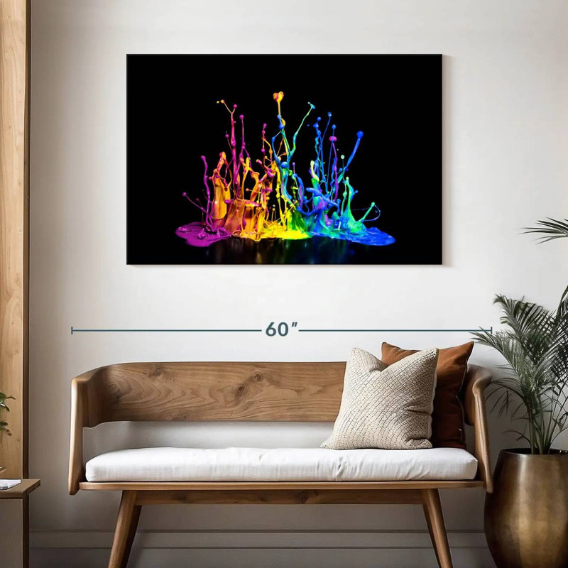 Abstract Color Splash Canvas Print, 30" H x 45" W x 1.25" D