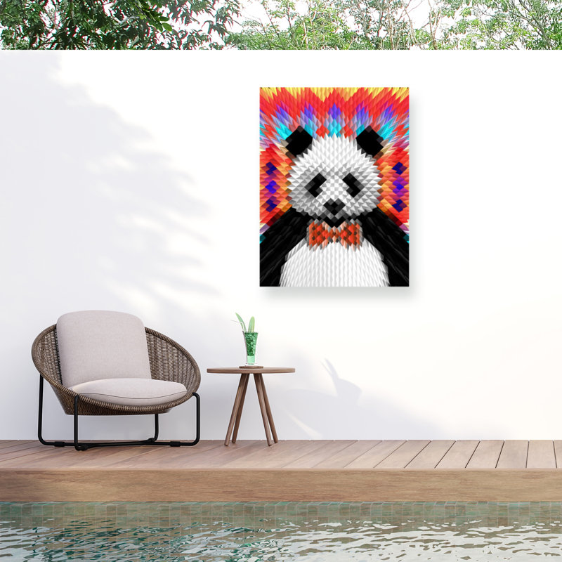 Toile d'extérieur Ali Gulec Panda, H 14 po x l 19 po