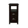 End Table, Narrow Nightstand With 2 Drawers and Open Shelf