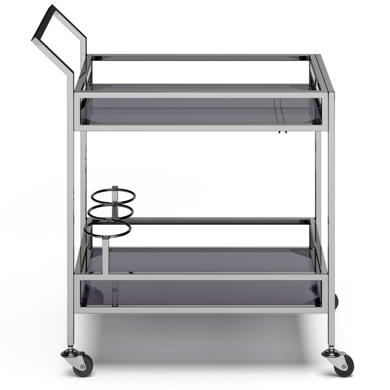 Watts 26 inch Bar Cart in Chrome