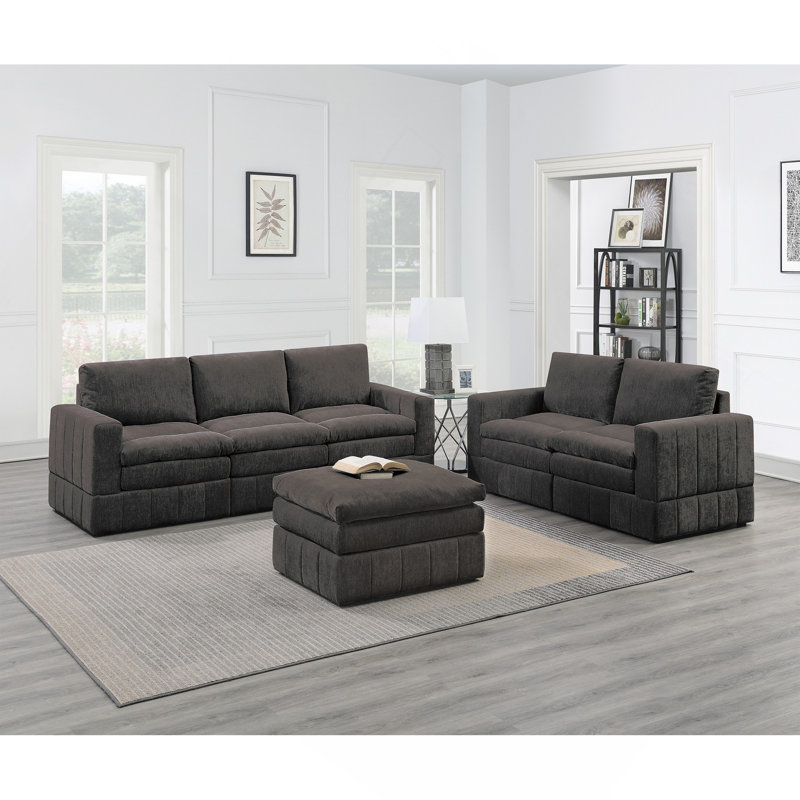 Ensemble modulaire 6 pièces Contemporary, Mélange de bruns
