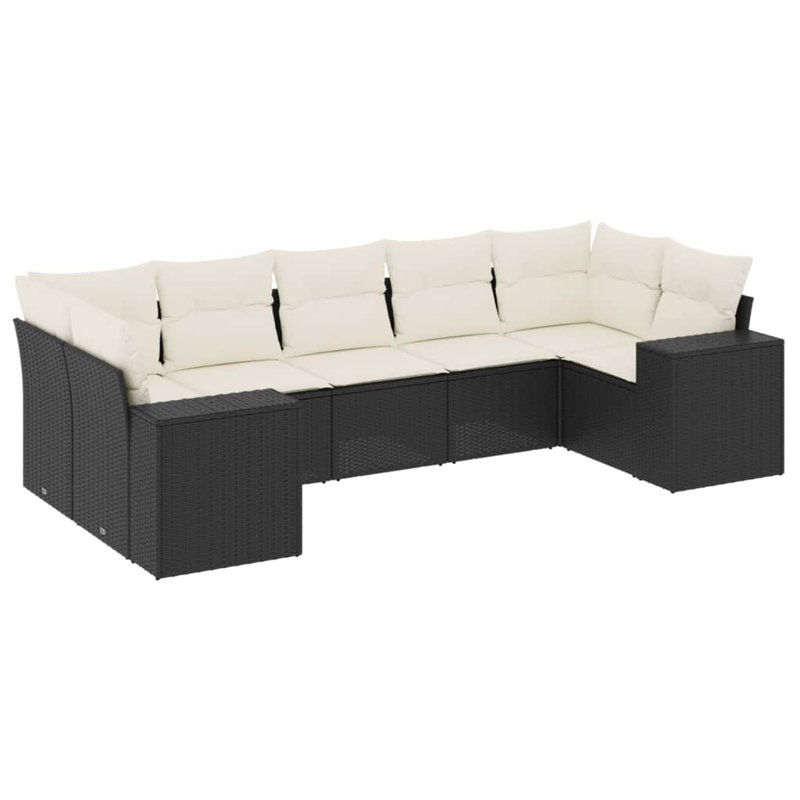 Vidaxl Garden Sofa Set Black