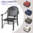 3-Piece Set Of Cast Aluminum Patio Furniture With Red Cushions-1945165070
