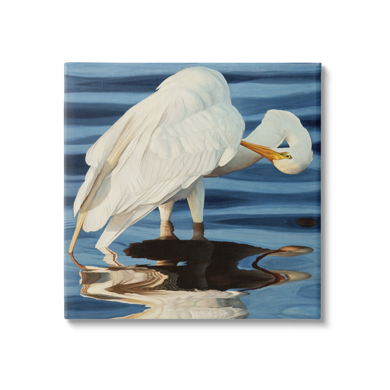 «Highland Dunes Crane Bird», art giclée par David Kiehm, H 30 po x l 30 po x P 1,5 po