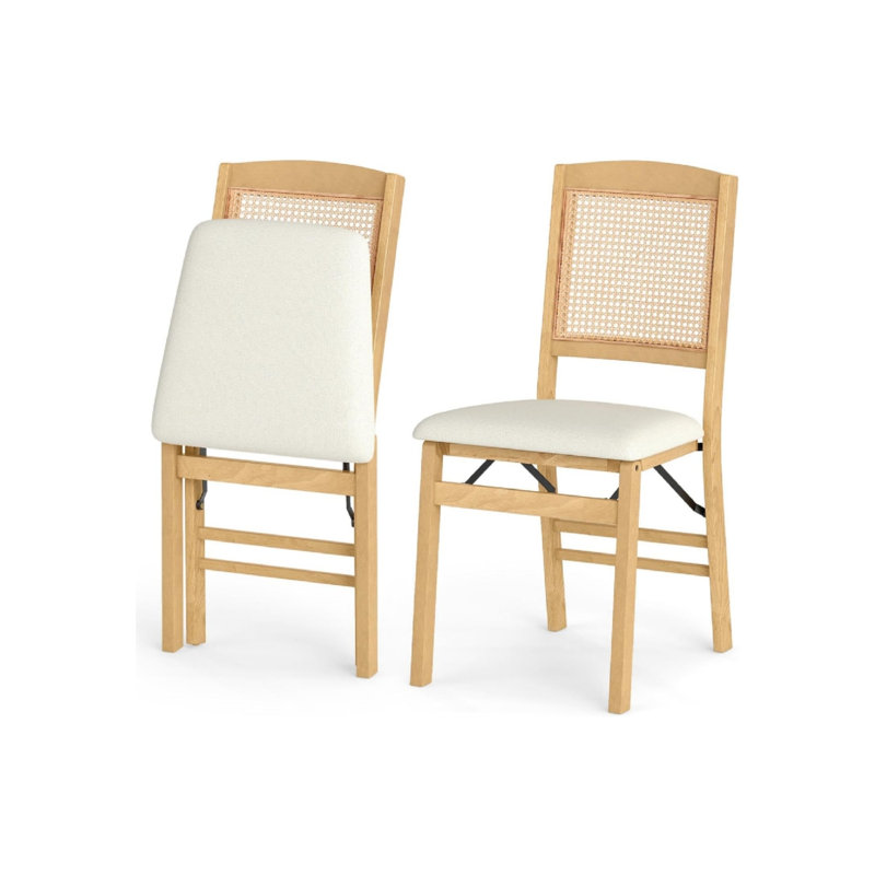 Folding Chair, Beige/Natural