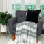 Coussin décoratif en velours noir deux tons-1734802478