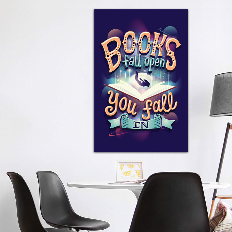«Fall Open» par Risa Rodil - publicité imprimée, H 60 po x l 40po x P 1,5 po, Pas de tapis, Toile tendue