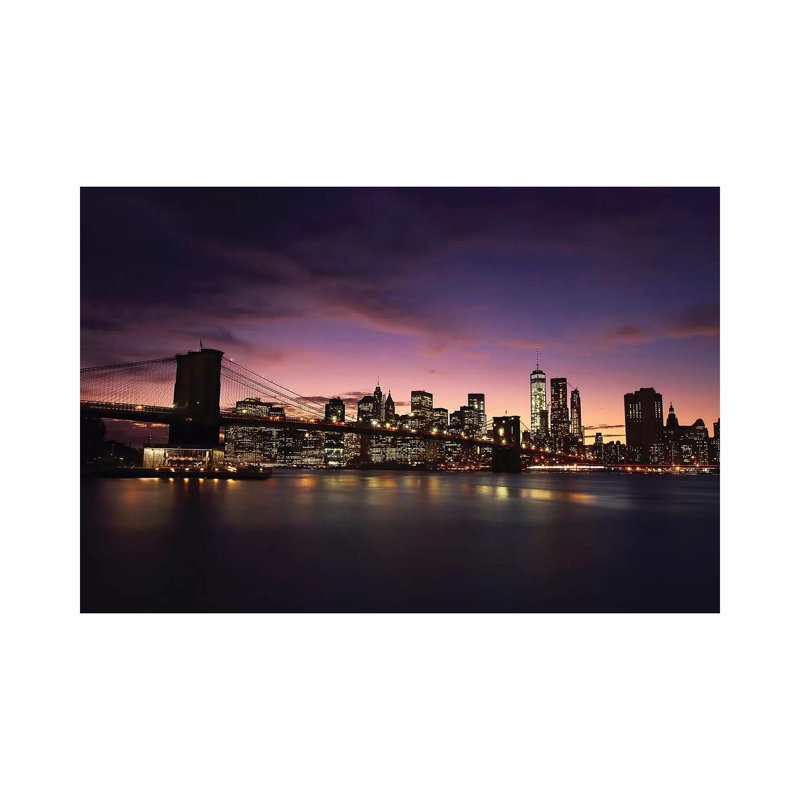 NYC Skyline At Sunset 1 Piece Wall Art on Canvas, 66.04 cm H x 45.72 cm W x 1.91 cm D, Canvas