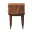 Table de chevet 2 tiroirs en bois massif Astor, brun