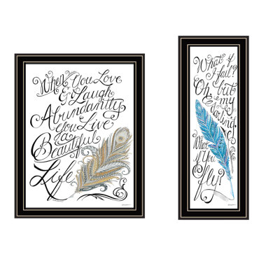 Decorate Your Space With 2 Wall Art. Black Framed, Multicolor. Living Room & Bedroom. 20"X14", 5Lb. Wood+Paper. Fade-. Made In Beautify Walls Wood And