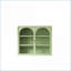 Armoire murale moderne en fer et verre trempé vert moderne avec rangement à 3 niveaux Motif tissé | Peu encombrant-1598810962