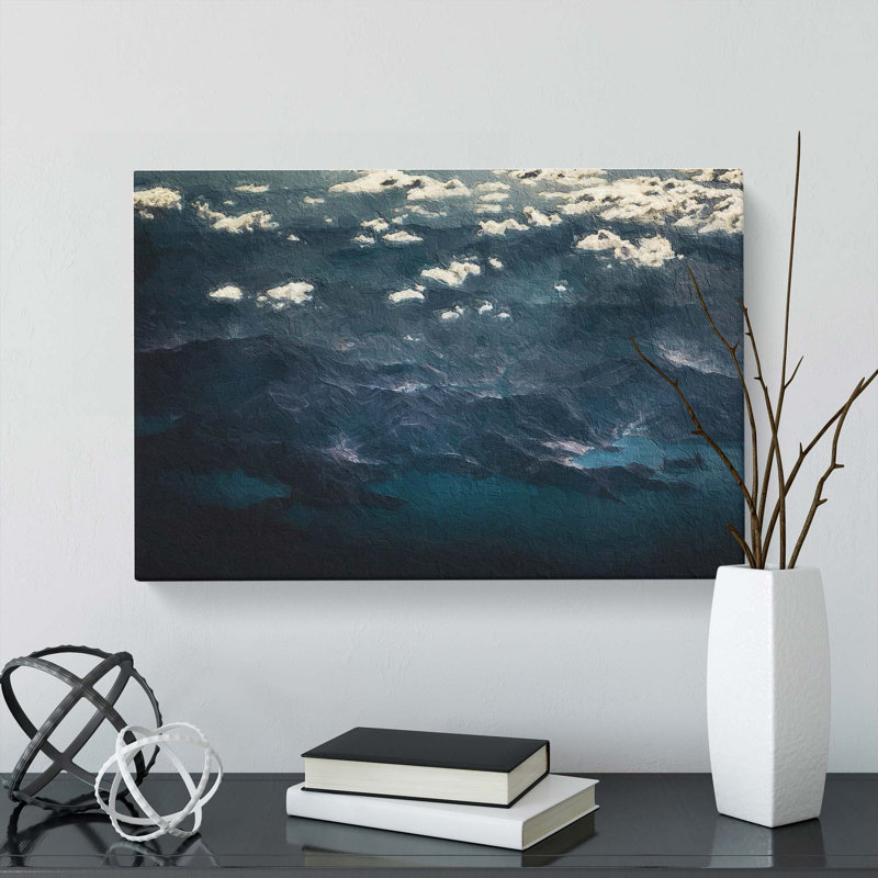 Clouds Above A Mountain Range - Wrapped Canvas, 35cm H x 50cm W x 3cm D