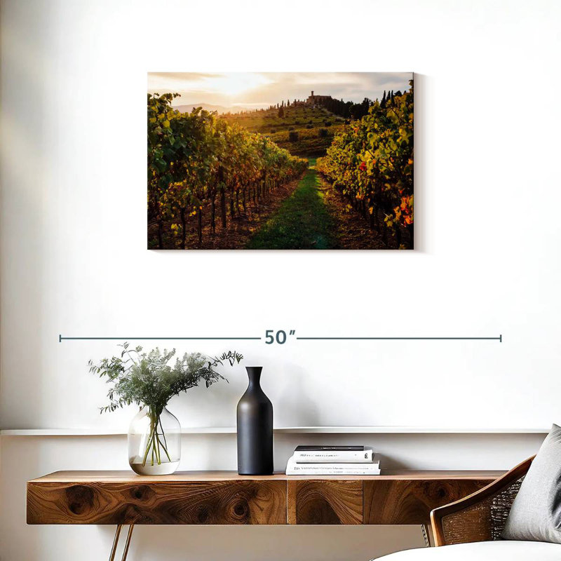 Alvord Tuscan Vineyard Sunset, 20" H x 30" W