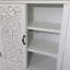 Armoire de rangement, rustique, en bois, 27 po / 27 po, grande tour blanche
