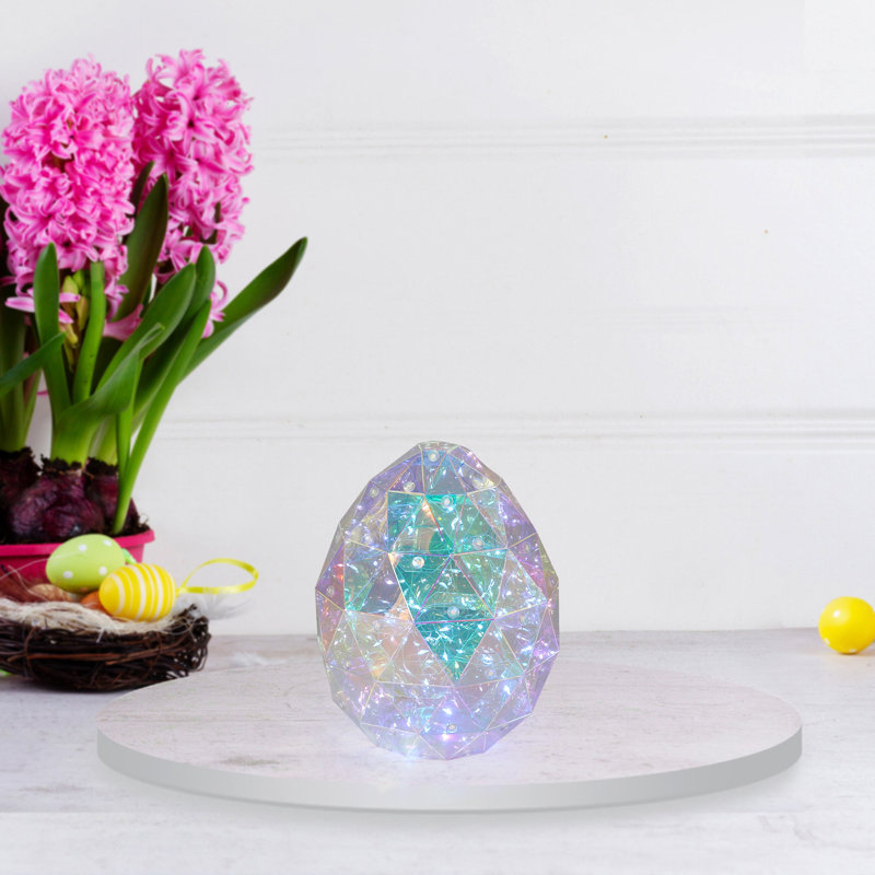 Œuf de Pâques prismatique irisé 8 po