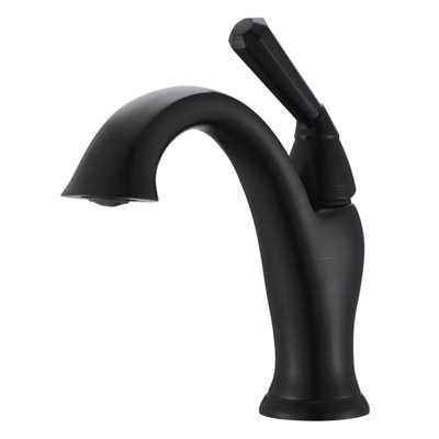 Robinet de lavabo de salle de bain monocommande à fixation sur le comptoir avec ensemble de drain Z - Bronze huilé
