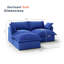 Canapé rembourré modulaire en forme de L pour salon Rinny-18761139