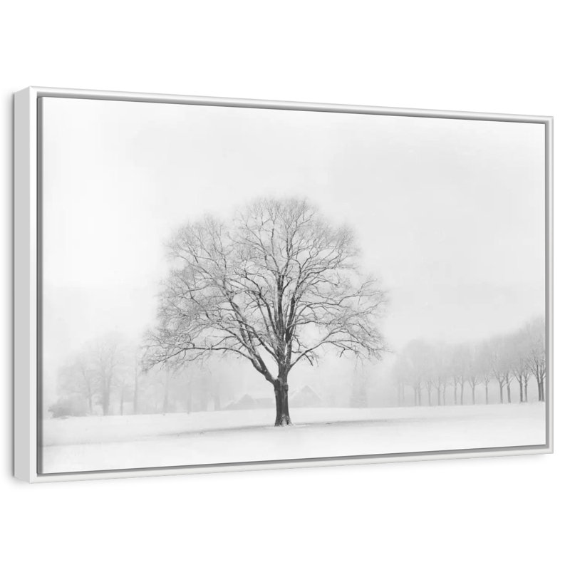 Debout seul, 46 po x 31 po, Cadre flottant blanc
