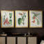 Turpin Tropical Botanicals I - Toile tendue avec châssis sur mesure - 3 pièces-846151805-846152577