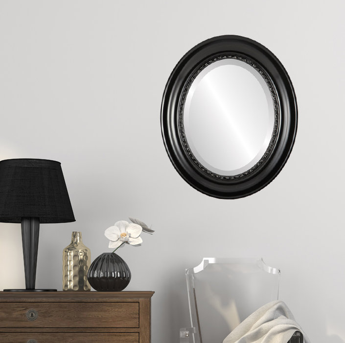 Miroir d'appoint Winchelsea, H 35 po x l 29 po, Noir mat