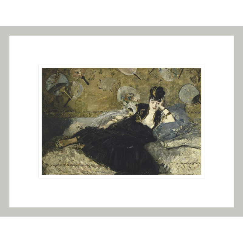 «Woman with Fans» par Estampe numérique encadrée, 13,14 po H x 16,75 po L