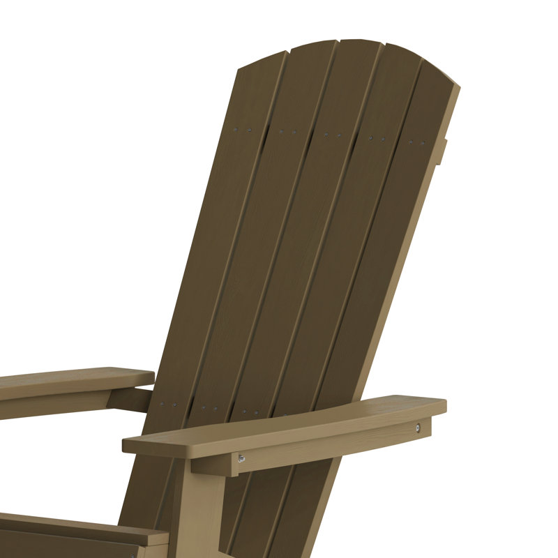 Chaise Adirondack pliante en résine Balasi, Acajou