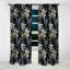 Motif tropical mirage monochrome - Rideau floral - Rideau occultant floral - 1 panneau-107550187
