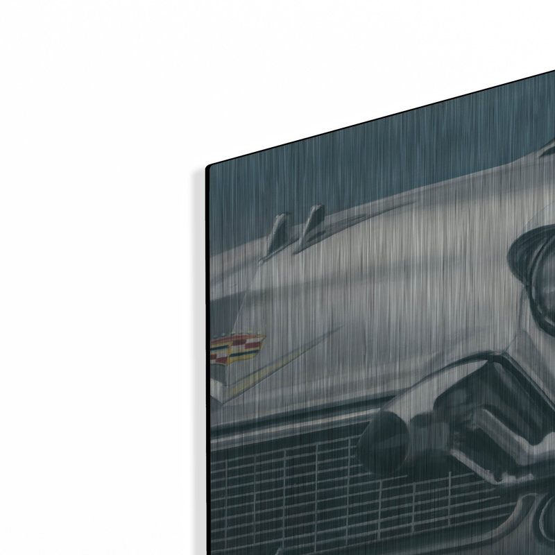 Art mural en métal luxueux «Vintage Silver Caddy» par Louise Montillio, 24 po x 16 po, H 16 po x l 24 po
