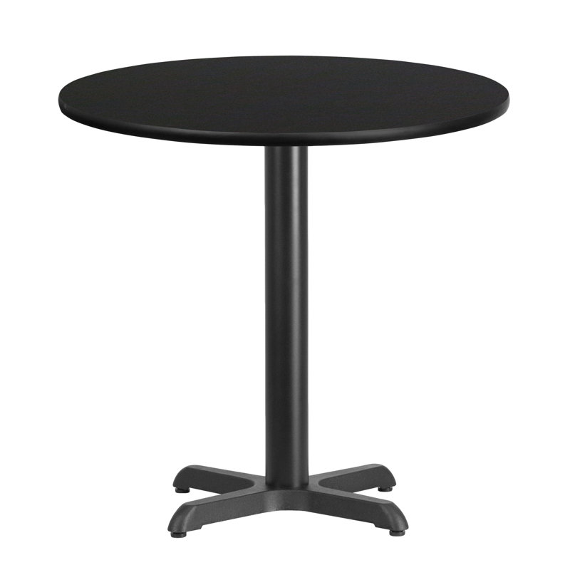 Plateau de table rond en stratifié Carrus, H 31,13 po x l 30 po x P 30 po, Noir