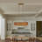 6-light Adjustable Gold Rattan Chandelier