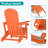 2-Person Outdoor Adirondack Chair with Ottoman-1533697963