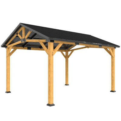 Sturdy Gazebos(Must include Frame), Wood Metal Modern Patio Shelter