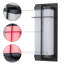 Matte Black Rgb Outdoor Wall Sconce Light With Acrylic Shade