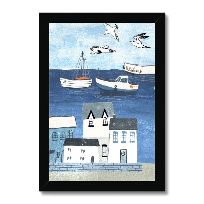 Sailors Rest I by Melissa Wang - Painting, 34cm H x 24cm W, Black Framed Paper Print
