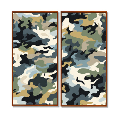 City Camo Concealment  - Modern Wall Art 2-Pieces