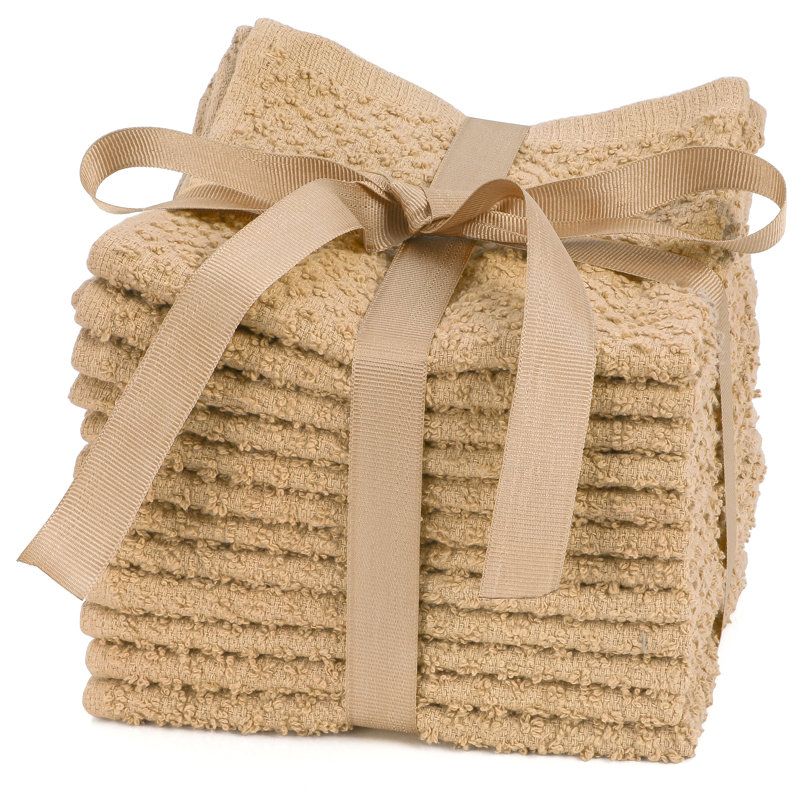 Withernsea Cotton Washcloth, Tan