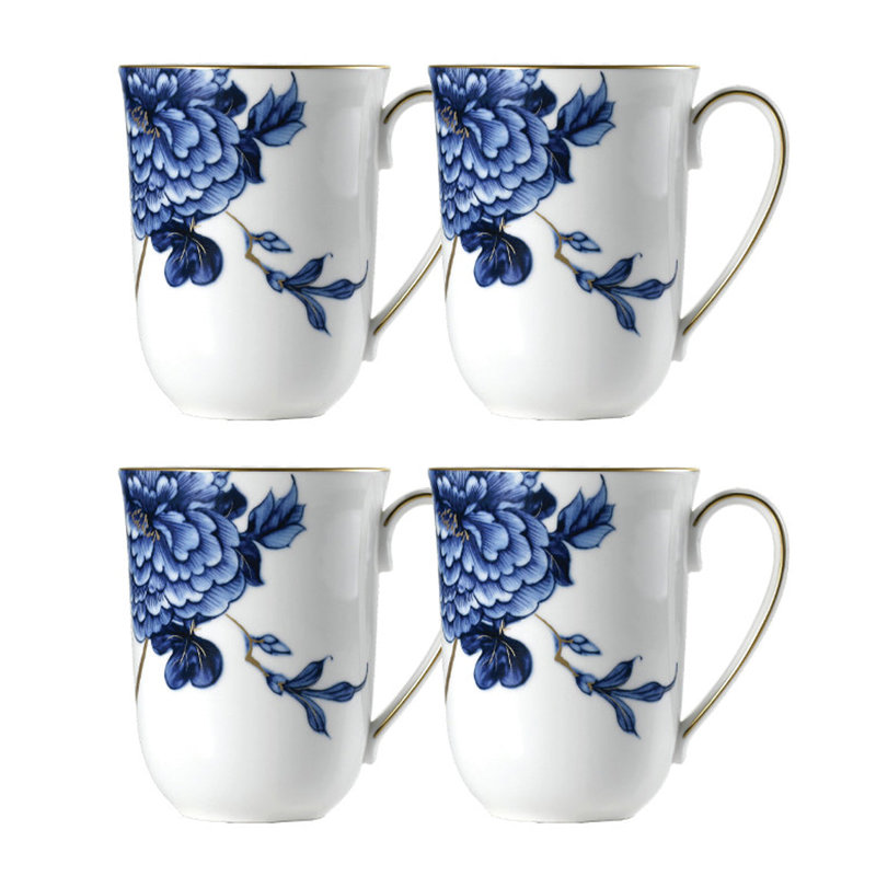 Emperor Flower Bone China Coffee Mug, 9 oz