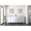 Meuble-lavabo double blanc 80 po X P 22 po D-117978846